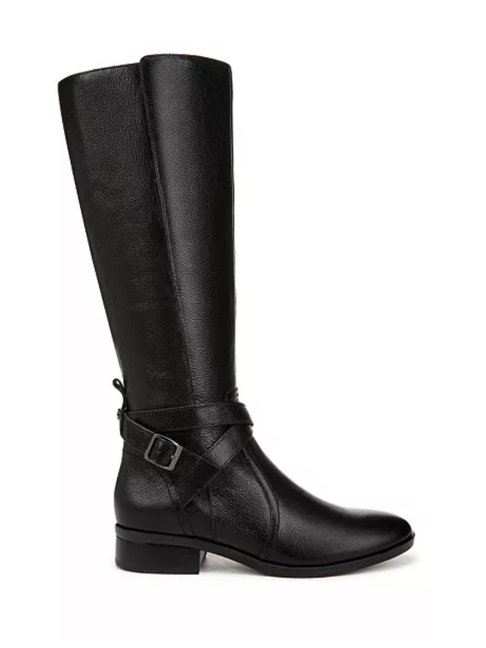 Rena 2 Knee High Block Heel Riding Boots || Black Leather || Naturalizer